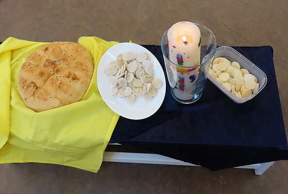 Brot, Hostien und Kerze
