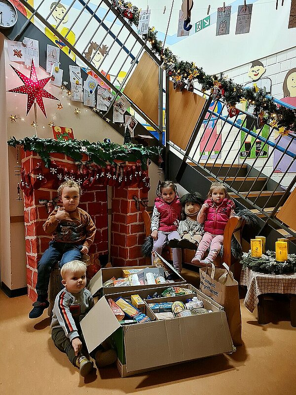Kinder sammelt Spenden für die Tafel