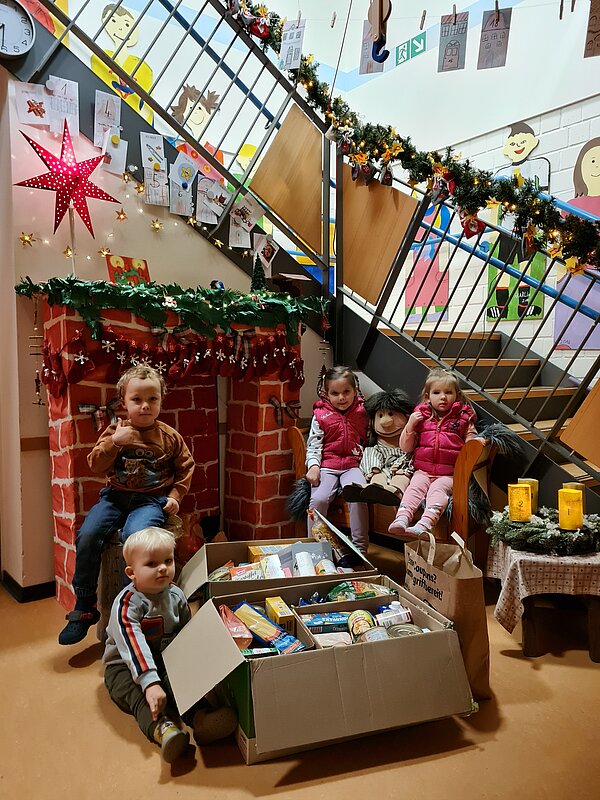 Kinder sammelt Spenden für die Tafel