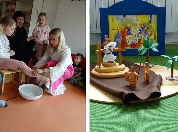 Fußwaschung in KiTa Herz Jesu