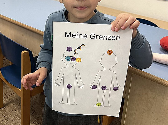 Aufgemalte Grenzen der Kinder