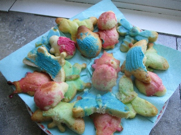 Kuchen in Insektenform
