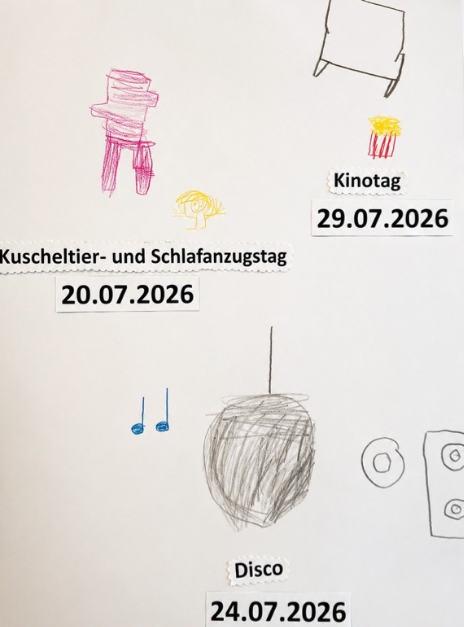 Selbstgestaltete Einladung zur Kinderdisco