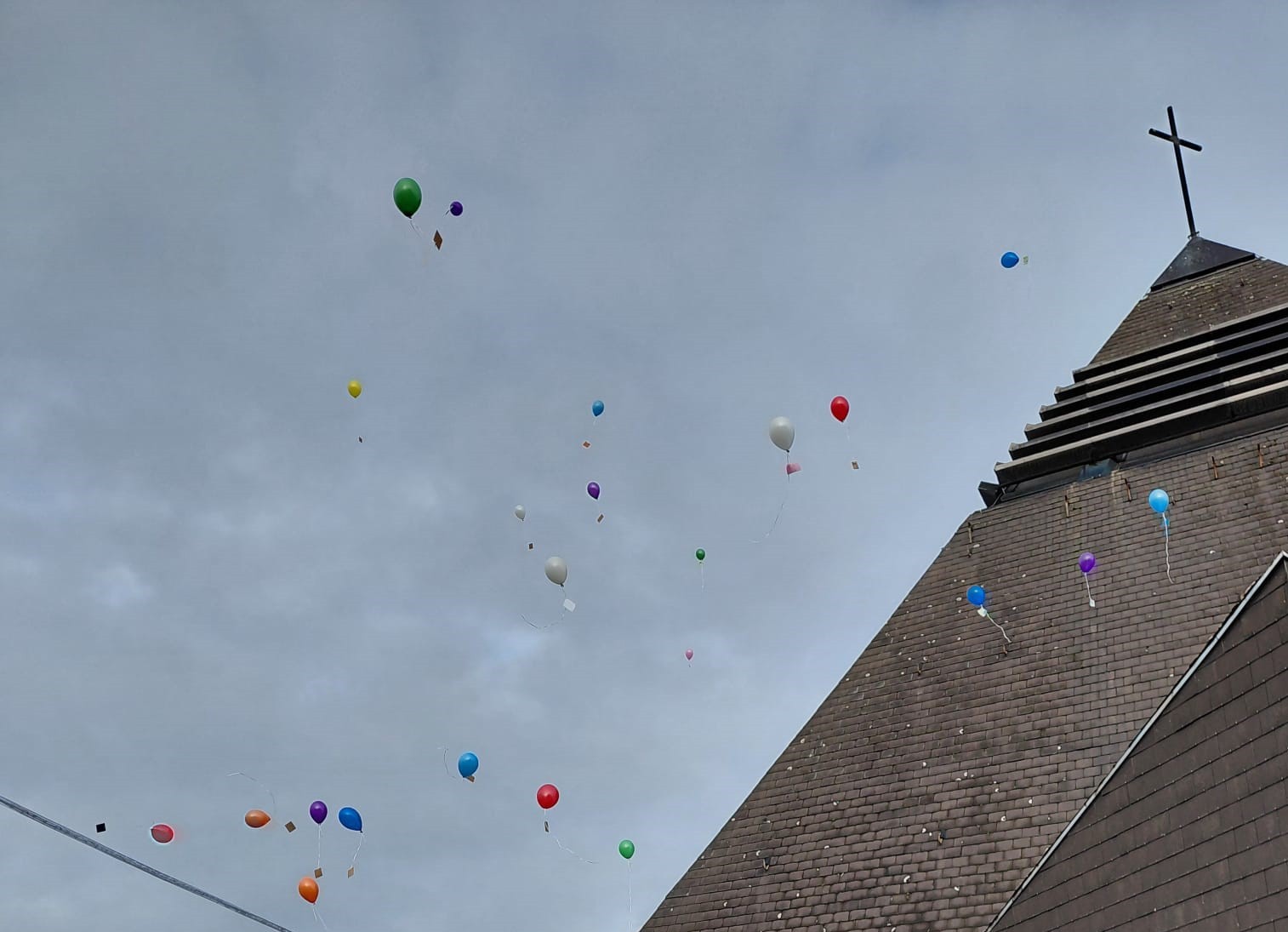 Luftballons im Himmel