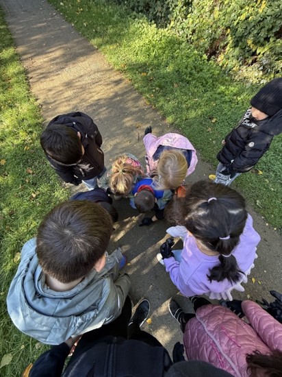 Kinder sammeln Müll im Park